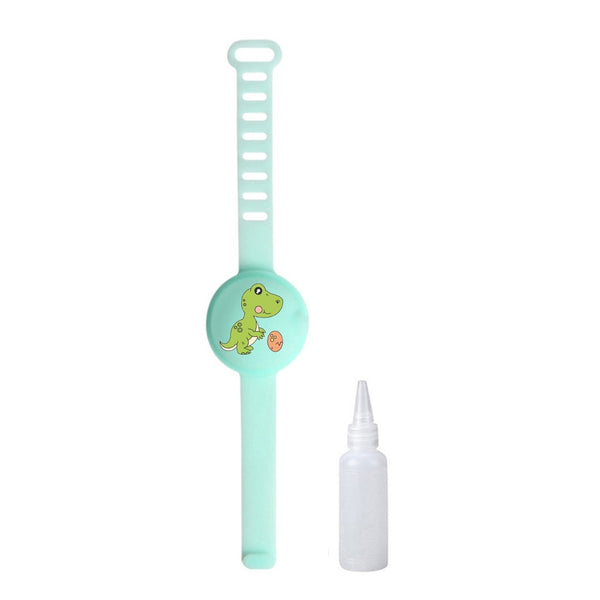 1-5PC Adult Kid Liquid Wristband Hand Dispenser Handwash Gel With Whole Sanitizing Dinosaur Print Sanitizer Bracelet