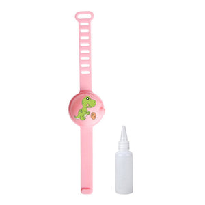 1-5PC Adult Kid Liquid Wristband Hand Dispenser Handwash Gel With Whole Sanitizing Dinosaur Print Sanitizer Bracelet