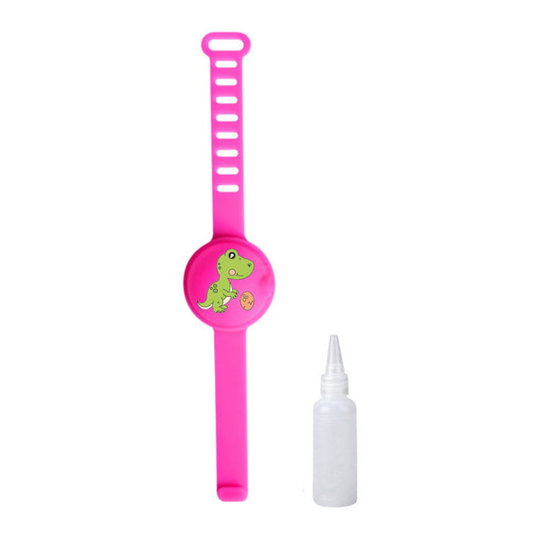 1-5PC Adult Kid Liquid Wristband Hand Dispenser Handwash Gel With Whole Sanitizing Dinosaur Print Sanitizer Bracelet