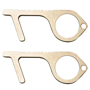 Elevator Button Contactless Safety Door Opener Door Handle Brass Key Grip Safety Protection Isolation No-Touch Door Opener