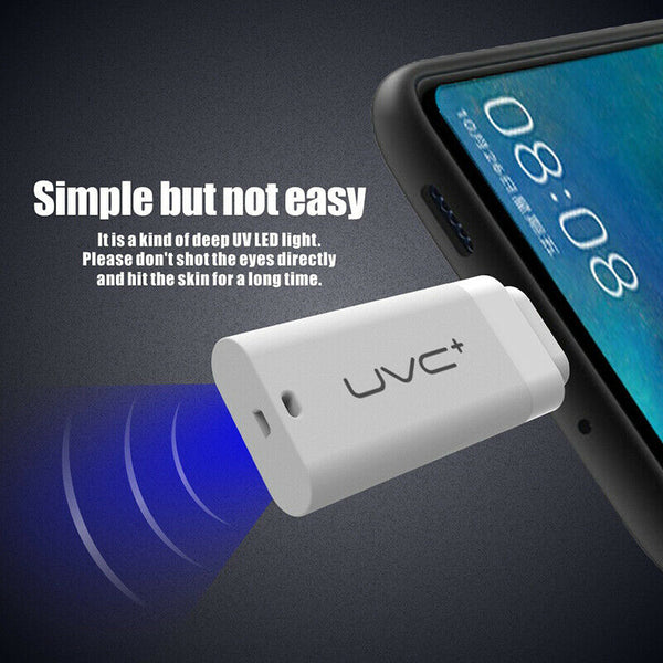 Portable UVC disinfection UV LED light mobile phone USB interface plug power supply Mini Bactericidal  Ultraviolet Lamp