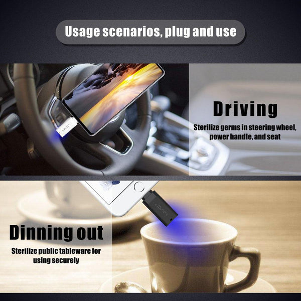 Mini USB Ultraviolet Germicidal Light  DC5V Portable Handheld UVC LED Sterilizing Lamp For Masks Cups Tablewares