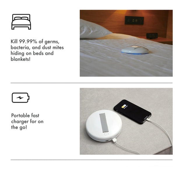 Original Bacteria Killing Robot CleanseBot World's First Bacteria Killing Robot For Home and Travel UV Sterilizers Mite Killer