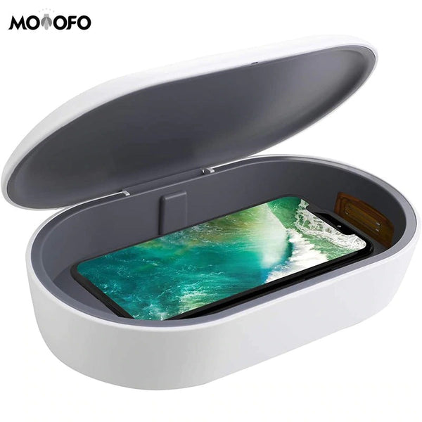 10W Fast Wireless Charger with Phone Sanitizer And Built In Aromatherapy Compartment