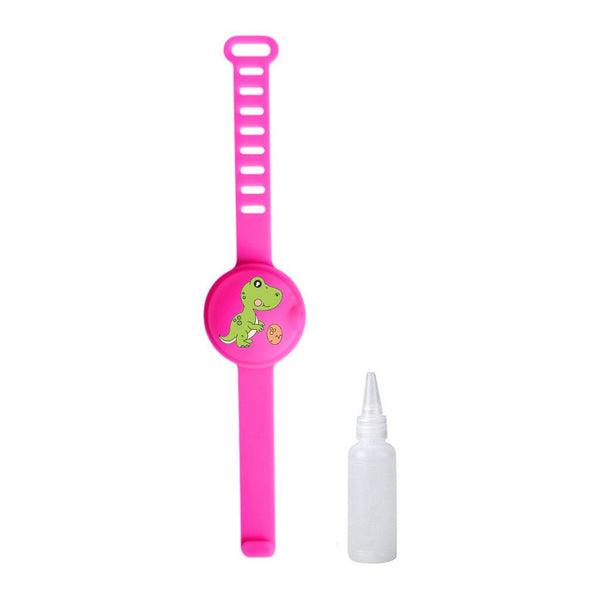 1-5PC Adult Kid Liquid Wristband Hand Dispenser Handwash Gel With Whole Sanitizing Dinosaur Print Sanitizer Bracelet